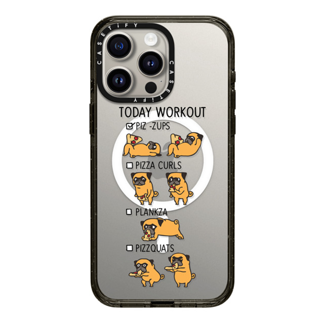 Huebucket x CASETiFY iPhone 15 Pro Max Case Dog,Cartoon Black Impact Case MagSafe Compatible Today Workout with The Pug Back to School Huebucket x CASETiFY iPhone 15 Pro Max Case Dog,Cartoon Black Impact Case MagSafe Compatible Today Workout with The Pug Back to School