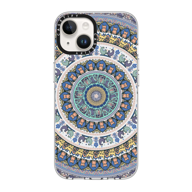 Huebucket x CASETiFY iPhone 14 Case Clear Clear Case MagSafe Compatible Frenchie Yoga Medallion Huebucket x CASETiFY iPhone 14 Case Clear Clear Case MagSafe Compatible Frenchie Yoga Medallion