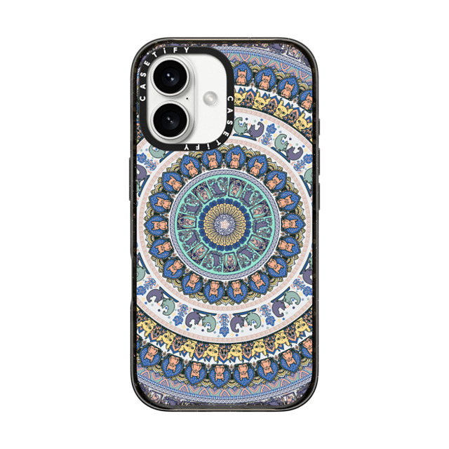 Huebucket x CASETiFY iPhone 16 Case Black Impact Case MagSafe Compatible Frenchie Yoga Medallion Huebucket x CASETiFY iPhone 16 Case Black Impact Case MagSafe Compatible Frenchie Yoga Medallion