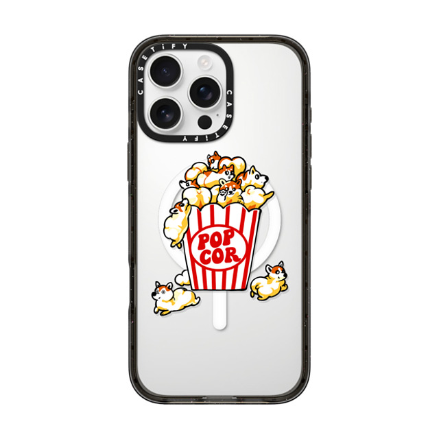 Huebucket x CASETiFY iPhone 16 Pro Max ケース Dog,Animal ブラック インパクトケース MagSafe対応 Pop Corgi Father's Day Huebucket x CASETiFY iPhone 16 Pro Max ケース Dog,Animal ブラック インパクトケース MagSafe対応 Pop Corgi Father's Day