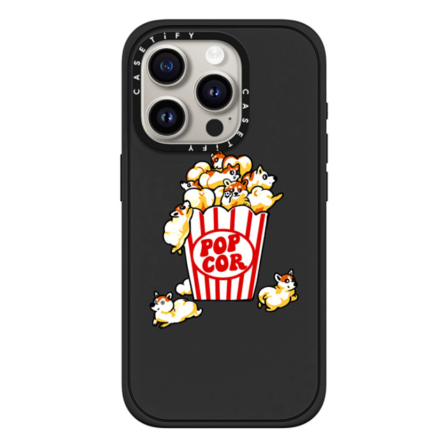 Huebucket x CASETiFY iPhone 15 Pro ケース Dog,Animal マットブラック インパクトケース MagSafe対応 Pop Corgi Back to School Huebucket x CASETiFY iPhone 15 Pro ケース Dog,Animal マットブラック インパクトケース MagSafe対応 Pop Corgi Back to School