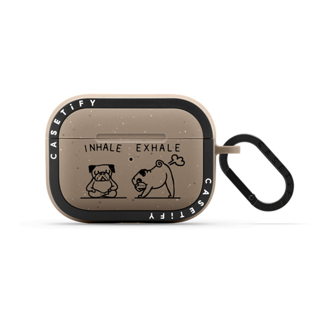Huebucket x CASETiFY AirPods Pro Matte Taupe バウンス ケース Inhale Exhale Pug Huebucket x CASETiFY AirPods Pro Matte Taupe バウンス ケース Inhale Exhale Pug