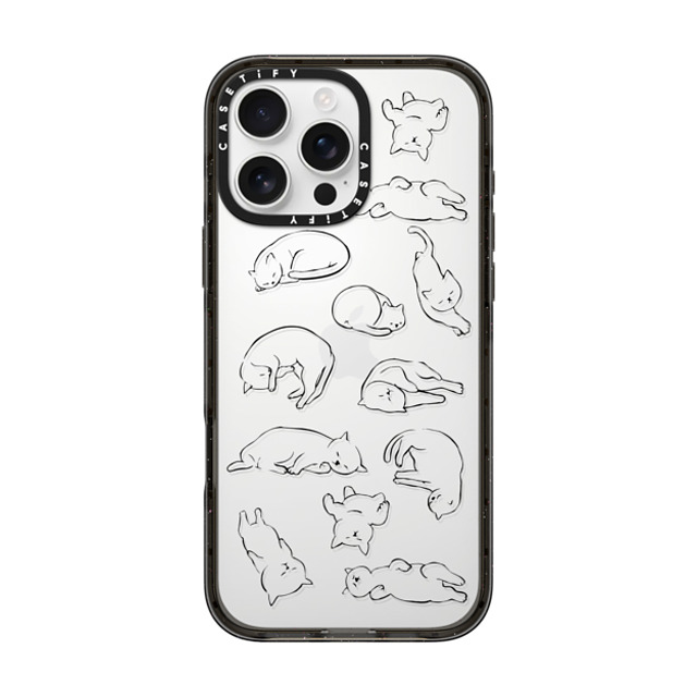 Huebucket x CASETiFY iPhone 16 Pro Max ケース Cat ブラック インパクトケース More Sleep Cat Back to School Huebucket x CASETiFY iPhone 16 Pro Max ケース Cat ブラック インパクトケース More Sleep Cat Back to School