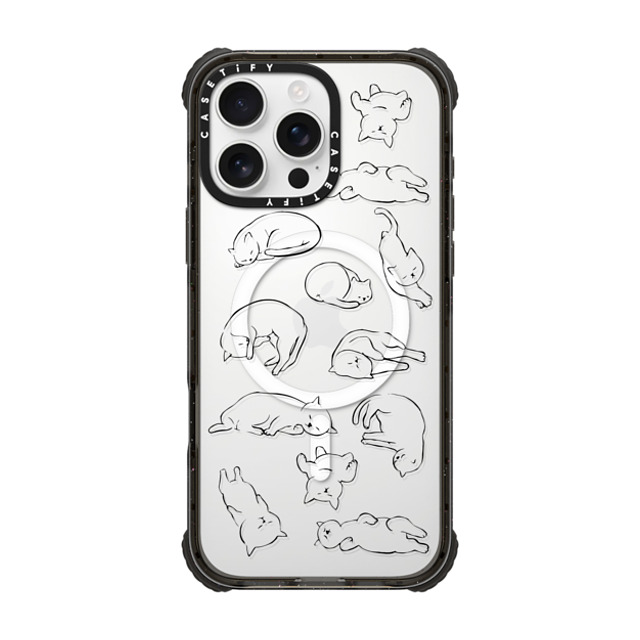Huebucket x CASETiFY iPhone 16 Pro Max ケース Cat ブラック ウルトラ インパクトケース MagSafe 対応 More Sleep Cat Father's Day Huebucket x CASETiFY iPhone 16 Pro Max ケース Cat ブラック ウルトラ インパクトケース MagSafe 対応 More Sleep Cat Father's Day