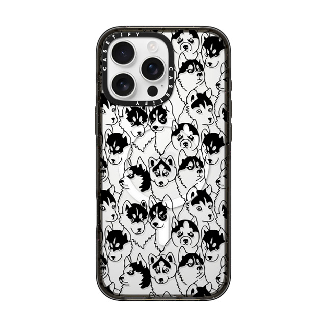 Huebucket x CASETiFY iPhone 16 Pro Max ケース Dog ブラック インパクトケース MagSafe対応 Oh Husky Father's Day Huebucket x CASETiFY iPhone 16 Pro Max ケース Dog ブラック インパクトケース MagSafe対応 Oh Husky Father's Day