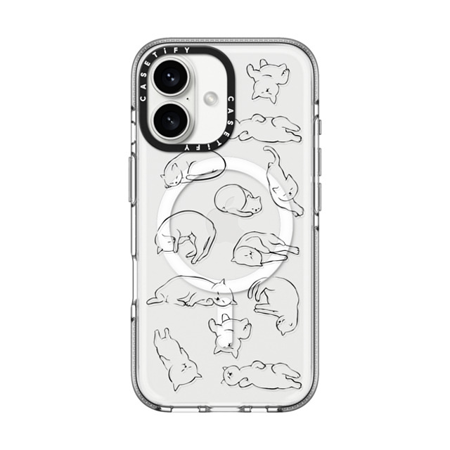 Huebucket x CASETiFY iPhone 16 ケース Cat クリア クリア ケース MagSafe対応 More Sleep Cat Father's Day Huebucket x CASETiFY iPhone 16 ケース Cat クリア クリア ケース MagSafe対応 More Sleep Cat Father's Day