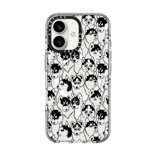 Huebucket x CASETiFY iPhone 16 ケース Dog クリア クリア ケース MagSafe対応 Oh Husky Father's Day Huebucket x CASETiFY iPhone 16 ケース Dog クリア クリア ケース MagSafe対応 Oh Husky Father's Day