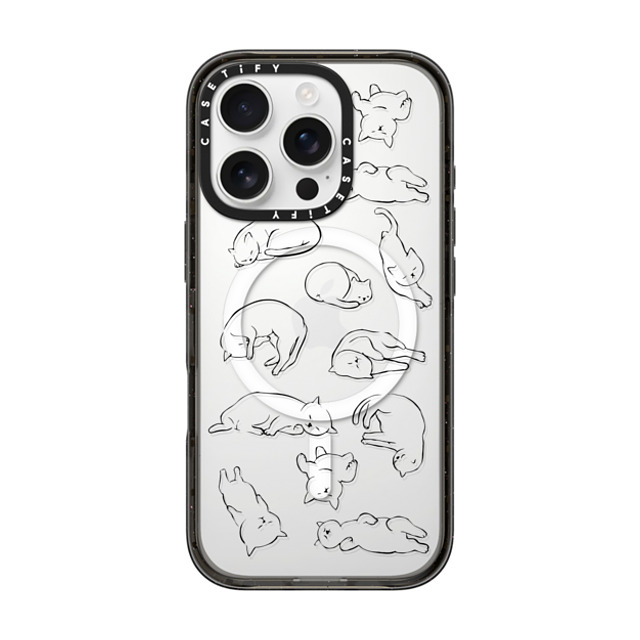Huebucket x CASETiFY iPhone 16 Pro ケース Cat ブラック インパクトケース MagSafe対応 More Sleep Cat Father's Day Huebucket x CASETiFY iPhone 16 Pro ケース Cat ブラック インパクトケース MagSafe対応 More Sleep Cat Father's Day