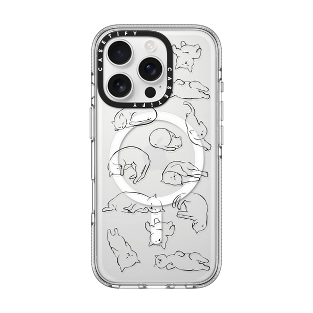 Huebucket x CASETiFY iPhone 16 Pro Case Cat Clear Clear Case MagSafe Compatible More Sleep Cat Father's Day Huebucket x CASETiFY iPhone 16 Pro Case Cat Clear Clear Case MagSafe Compatible More Sleep Cat Father's Day