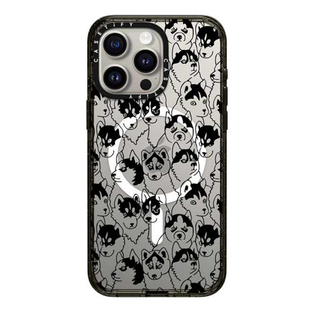 Huebucket x CASETiFY iPhone 15 Pro Max Case Dog Black Impact Case MagSafe Compatible Oh Husky Back to School Huebucket x CASETiFY iPhone 15 Pro Max Case Dog Black Impact Case MagSafe Compatible Oh Husky Back to School
