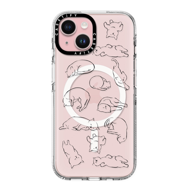 Huebucket x CASETiFY iPhone 15 Case Cat クリア クリア ケース MagSafe対応 More Sleep Cat Back to School Huebucket x CASETiFY iPhone 15 Case Cat クリア クリア ケース MagSafe対応 More Sleep Cat Back to School