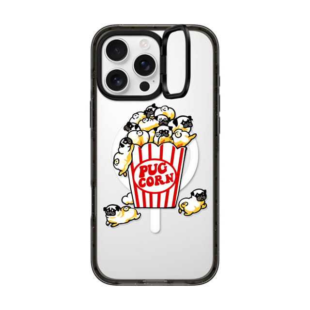 Huebucket x CASETiFY iPhone 16 Pro Max ケース Dog,Animal ブラック インパクトリングスタンドケース MagSafe対応 Pug Corn Father's Day Huebucket x CASETiFY iPhone 16 Pro Max ケース Dog,Animal ブラック インパクトリングスタンドケース MagSafe対応 Pug Corn Father's Day