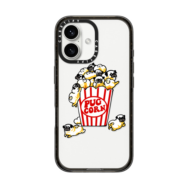 Huebucket x CASETiFY iPhone 16 Case Dog,Animal Black Impact Case Pug Corn Mother's Day Huebucket x CASETiFY iPhone 16 Case Dog,Animal Black Impact Case Pug Corn Mother's Day