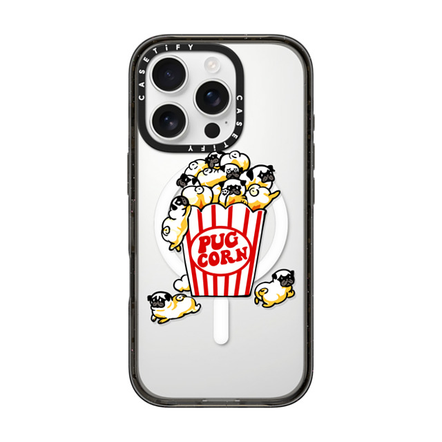 Huebucket x CASETiFY iPhone 16 Pro Case Dog,Animal Black Impact Case MagSafe Compatible Pug Corn Back to School Huebucket x CASETiFY iPhone 16 Pro Case Dog,Animal Black Impact Case MagSafe Compatible Pug Corn Back to School