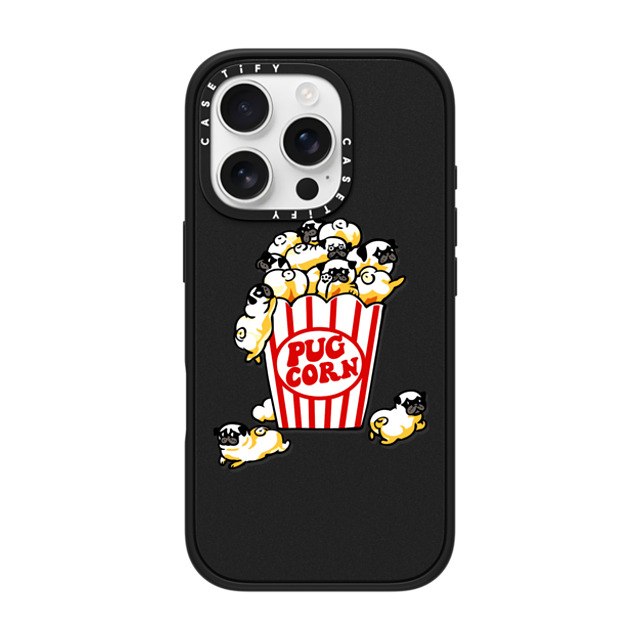Huebucket x CASETiFY iPhone 16 Pro ケース Dog,Animal マットブラック インパクトケース MagSafe対応 Pug Corn Father's Day Huebucket x CASETiFY iPhone 16 Pro ケース Dog,Animal マットブラック インパクトケース MagSafe対応 Pug Corn Father's Day