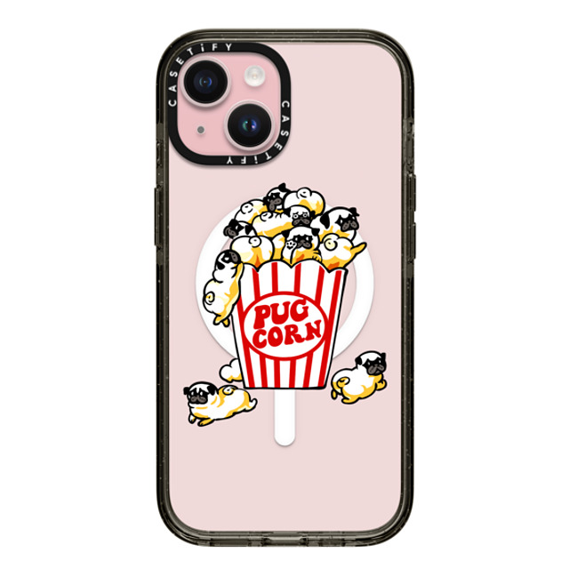 Huebucket x CASETiFY iPhone 15 Case Dog,Animal Black Impact Case MagSafe Compatible Pug Corn Mother's Day Huebucket x CASETiFY iPhone 15 Case Dog,Animal Black Impact Case MagSafe Compatible Pug Corn Mother's Day
