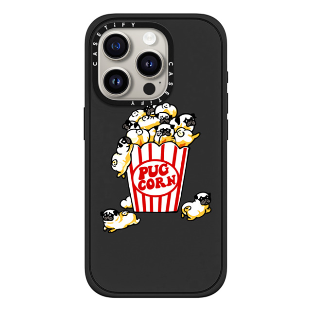 Huebucket x CASETiFY iPhone 15 Pro Case Dog,Animal マットブラック インパクトケース MagSafe対応 Pug Corn Mother's Day Huebucket x CASETiFY iPhone 15 Pro Case Dog,Animal マットブラック インパクトケース MagSafe対応 Pug Corn Mother's Day