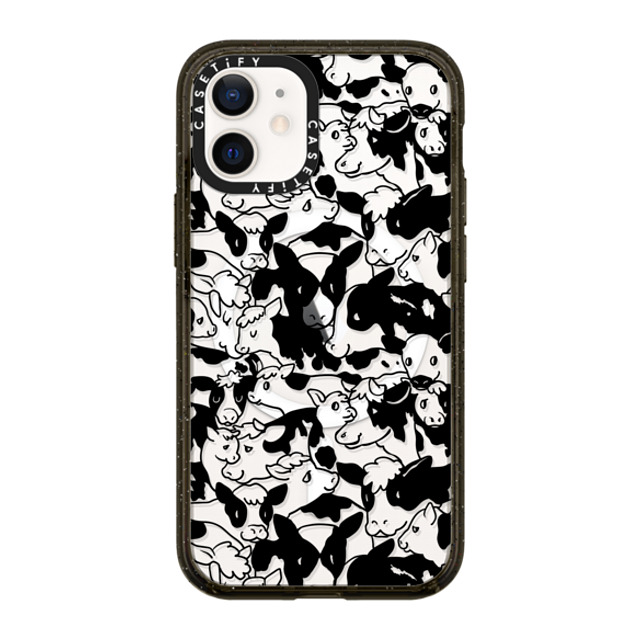 Huebucket x CASETiFY iPhone 12 mini ケース Cow ブラック インパクトケース MagSafe対応 Oh Cows Father's Day Huebucket x CASETiFY iPhone 12 mini ケース Cow ブラック インパクトケース MagSafe対応 Oh Cows Father's Day