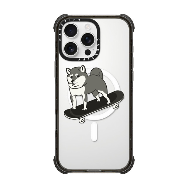 Huebucket x CASETiFY iPhone 16 Pro Max ケース Dog ブラック ウルトラ インパクトケース MagSafe 対応 Skateboarding Shiba Inu Father's Day Huebucket x CASETiFY iPhone 16 Pro Max ケース Dog ブラック ウルトラ インパクトケース MagSafe 対応 Skateboarding Shiba Inu Father's Day