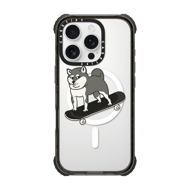 Huebucket x CASETiFY iPhone 16 Pro Case Dog Black ウルトラ インパクトケース MagSafe 対応 Skateboarding Shiba Inu Father's Day Huebucket x CASETiFY iPhone 16 Pro Case Dog Black ウルトラ インパクトケース MagSafe 対応 Skateboarding Shiba Inu Father's Day