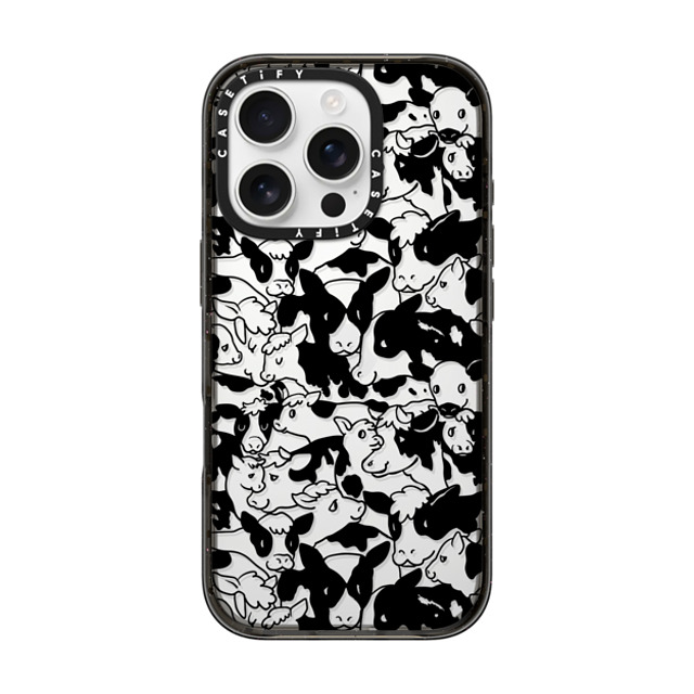 Huebucket x CASETiFY iPhone 16 Pro Case Cow Black インパクトケース Oh Cows Mother's Day Huebucket x CASETiFY iPhone 16 Pro Case Cow Black インパクトケース Oh Cows Mother's Day