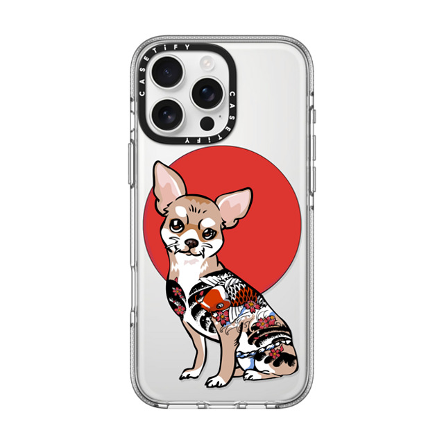 Huebucket x CASETiFY iPhone 16 Pro Max ケース Dog,Cartoon クリア クリア ケース MagSafe対応 Yakuza Chihuahua Back to School Huebucket x CASETiFY iPhone 16 Pro Max ケース Dog,Cartoon クリア クリア ケース MagSafe対応 Yakuza Chihuahua Back to School