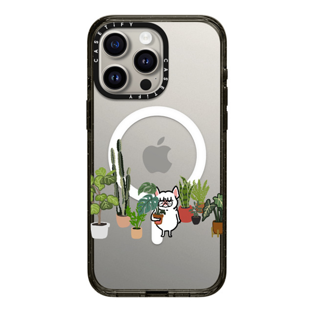 Huebucket x CASETiFY iPhone 15 Pro Max Case Dog,Cartoon Black Impact Case MagSafe Compatible Frenchie and Plants Back to School Huebucket x CASETiFY iPhone 15 Pro Max Case Dog,Cartoon Black Impact Case MagSafe Compatible Frenchie and Plants Back to School