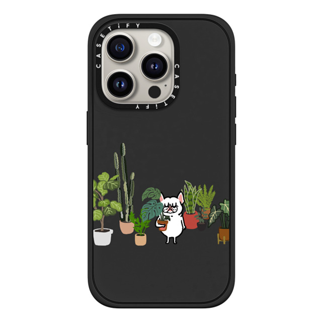 Huebucket x CASETiFY iPhone 15 Pro Case Dog,Cartoon Matte Black Impact Case MagSafe Compatible Frenchie and Plants Back to School Huebucket x CASETiFY iPhone 15 Pro Case Dog,Cartoon Matte Black Impact Case MagSafe Compatible Frenchie and Plants Back to School