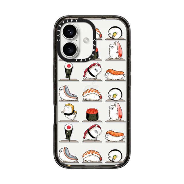 Huebucket x CASETiFY iPhone 16 Case ブラック インパクトケース Sushi Yoga Mother's Day Huebucket x CASETiFY iPhone 16 Case ブラック インパクトケース Sushi Yoga Mother's Day