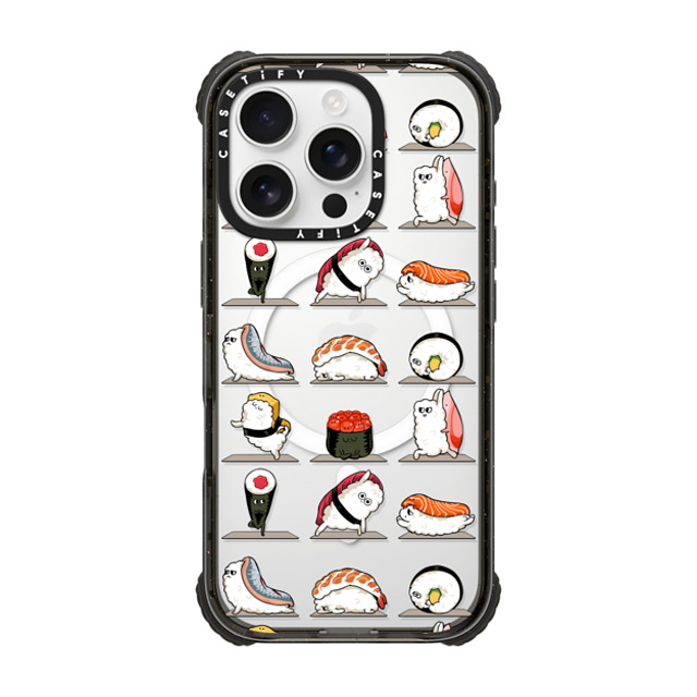Huebucket x CASETiFY iPhone 16 Pro Case ブラック ウルトラ インパクトケース MagSafe 対応 Sushi Yoga Mother's Day Huebucket x CASETiFY iPhone 16 Pro Case ブラック ウルトラ インパクトケース MagSafe 対応 Sushi Yoga Mother's Day