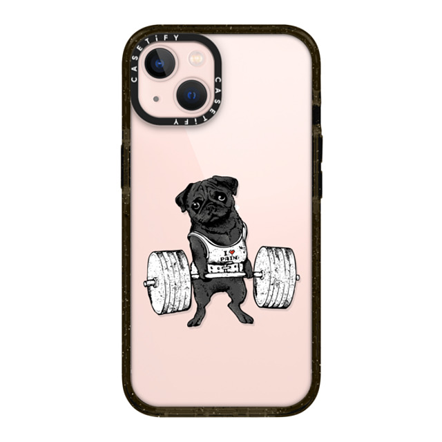 Huebucket x CASETiFY iPhone 13 ケース ブラック インパクトケース Black Pug Lift