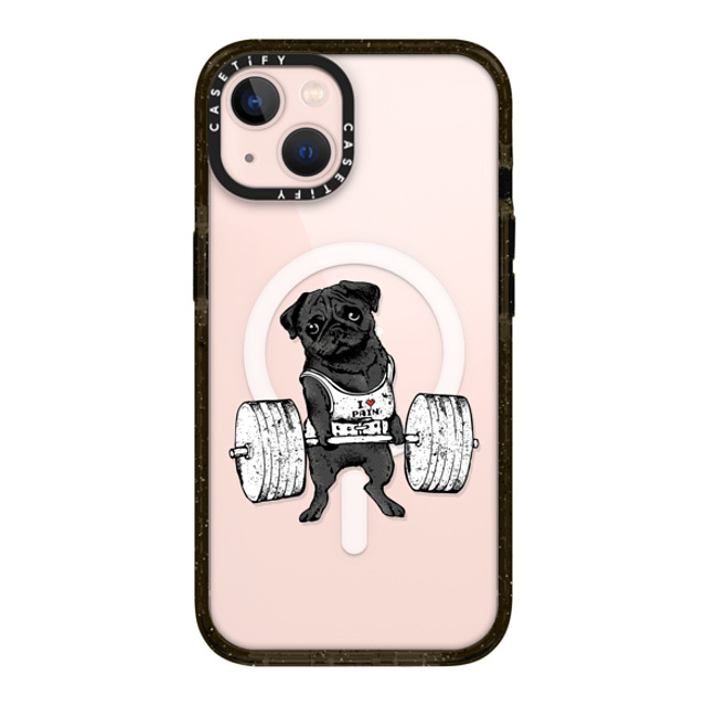 Huebucket x CASETiFY iPhone 13 ケース ブラック インパクトケース MagSafe対応 Black Pug Lift