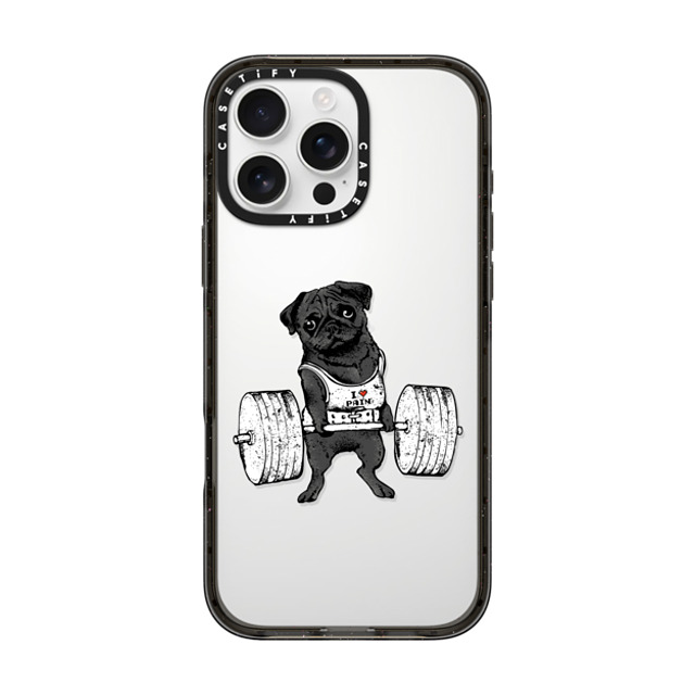 Huebucket x CASETiFY iPhone 16 Pro Max ケース ブラック インパクトケース Black Pug Lift