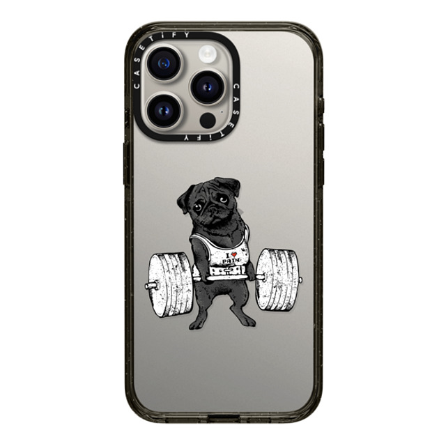 Huebucket x CASETiFY iPhone 15 Pro Max ケース ブラック インパクトケース Black Pug Lift