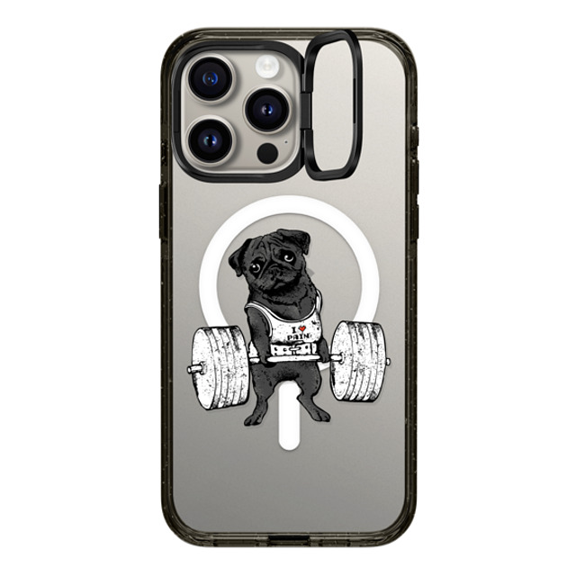 Huebucket x CASETiFY iPhone 15 Pro Max Case Black インパクトリングスタンドケース MagSafe対応 Black Pug Lift Huebucket x CASETiFY iPhone 15 Pro Max Case Black インパクトリングスタンドケース MagSafe対応 Black Pug Lift