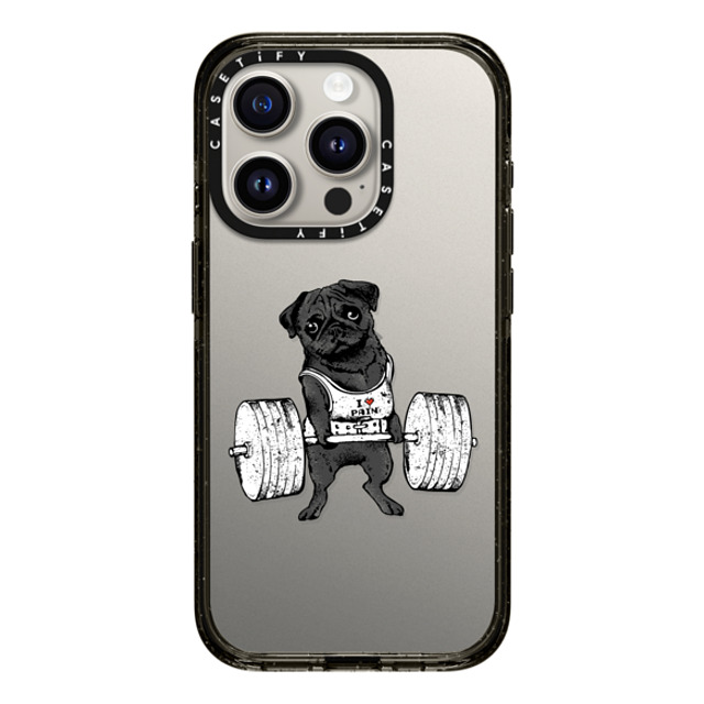 Huebucket x CASETiFY iPhone 15 Pro ケース ブラック インパクトケース Black Pug Lift