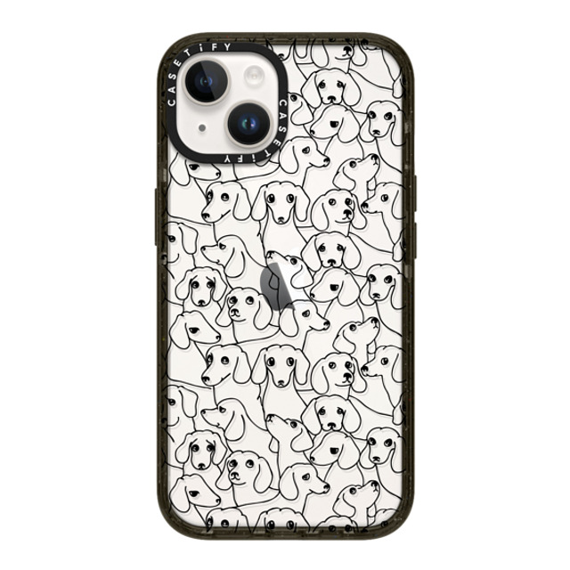 Huebucket x CASETiFY iPhone 14 ケース ブラック インパクトケース Oh Dachshund