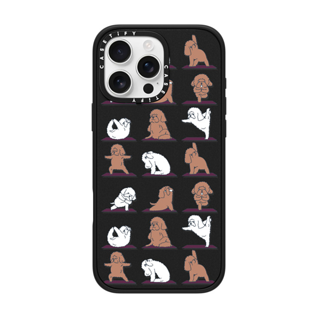 Huebucket x CASETiFY iPhone 16 Pro Max Case Dog Matte Black Impact Case MagSafe Compatible Poodle Yoga Father's Day Huebucket x CASETiFY iPhone 16 Pro Max Case Dog Matte Black Impact Case MagSafe Compatible Poodle Yoga Father's Day