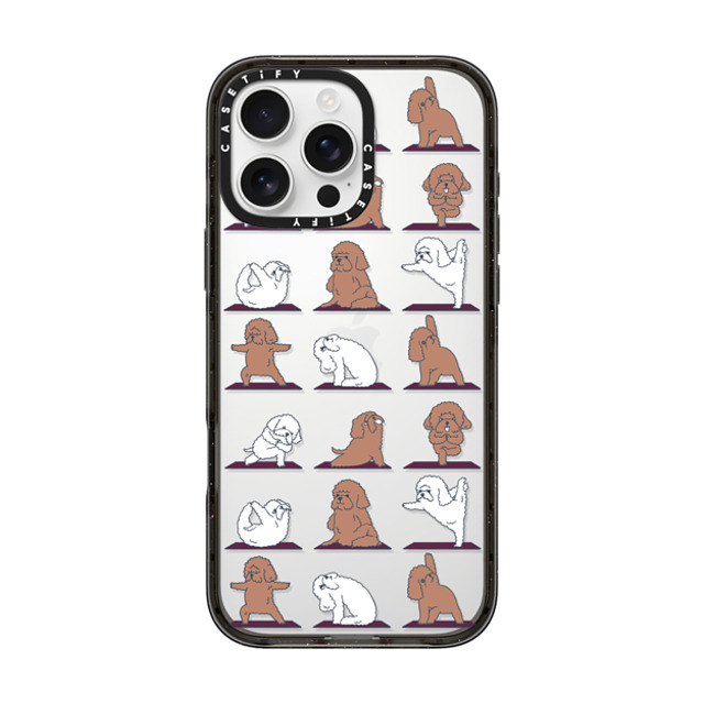 Huebucket x CASETiFY iPhone 16 Pro Max Case Dog Black インパクトケース Poodle Yoga Mother's Day Huebucket x CASETiFY iPhone 16 Pro Max Case Dog Black インパクトケース Poodle Yoga Mother's Day