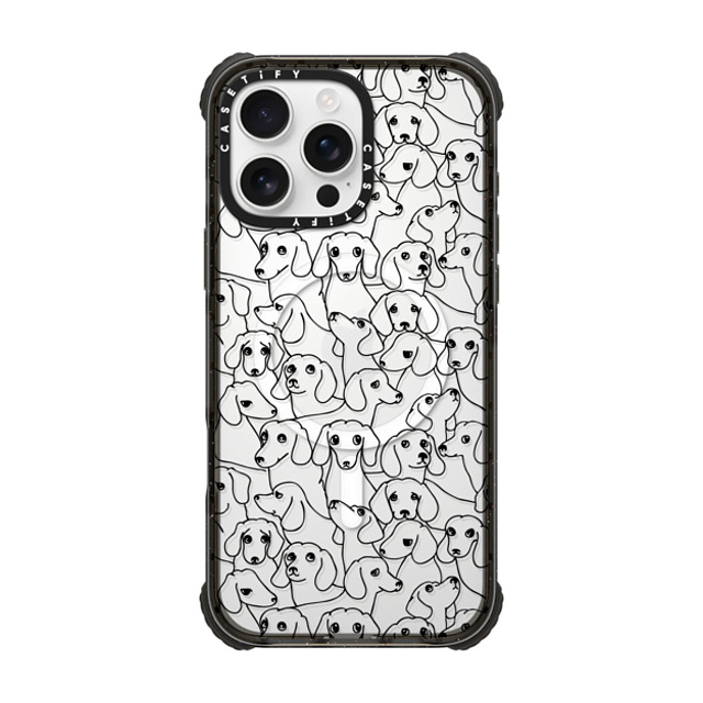Huebucket x CASETiFY iPhone 16 Pro Max Case Black ウルトラ インパクトケース MagSafe 対応 Oh Dachshund Huebucket x CASETiFY iPhone 16 Pro Max Case Black ウルトラ インパクトケース MagSafe 対応 Oh Dachshund