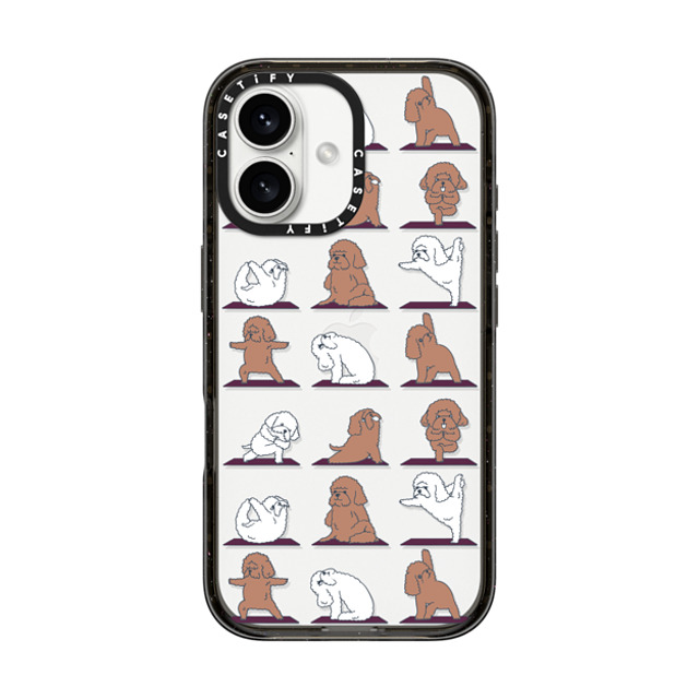 Huebucket x CASETiFY iPhone 16 Case Dog Black インパクトケース Poodle Yoga Mother's Day Huebucket x CASETiFY iPhone 16 Case Dog Black インパクトケース Poodle Yoga Mother's Day