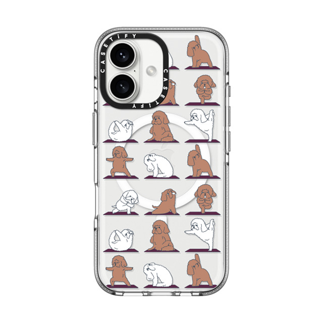 Huebucket x CASETiFY iPhone 16 ケース Dog クリア クリア ケース MagSafe対応 Poodle Yoga Father's Day Huebucket x CASETiFY iPhone 16 ケース Dog クリア クリア ケース MagSafe対応 Poodle Yoga Father's Day