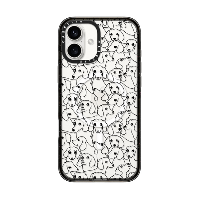 Huebucket x CASETiFY iPhone 16 Plus Case Black Impact Case MagSafe Compatible Oh Dachshund Huebucket x CASETiFY iPhone 16 Plus Case Black Impact Case MagSafe Compatible Oh Dachshund