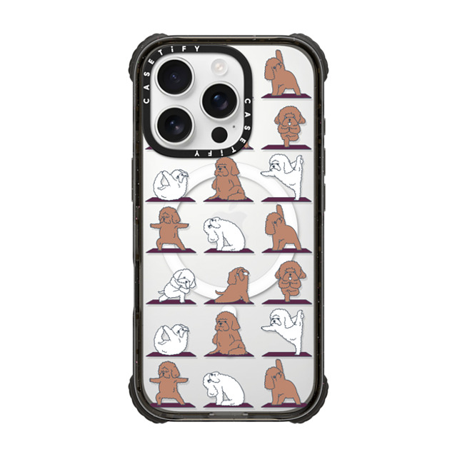 Huebucket x CASETiFY iPhone 16 Pro Case Dog Black ウルトラ インパクトケース MagSafe 対応 Poodle Yoga Mother's Day Huebucket x CASETiFY iPhone 16 Pro Case Dog Black ウルトラ インパクトケース MagSafe 対応 Poodle Yoga Mother's Day
