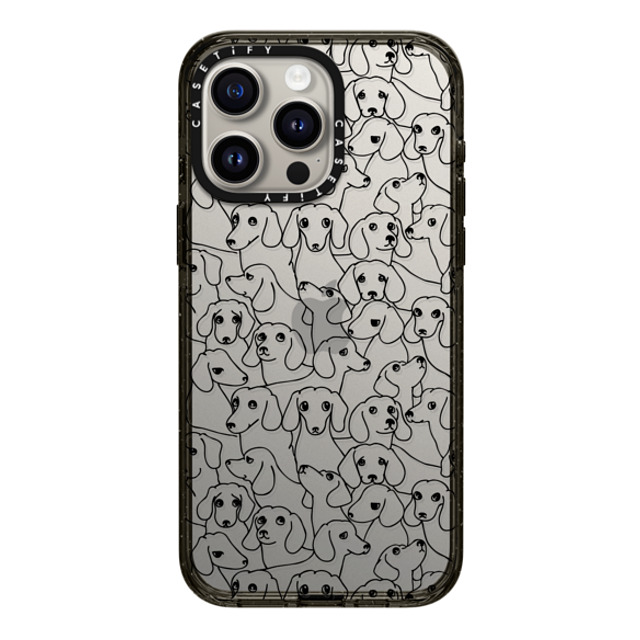 Huebucket x CASETiFY iPhone 15 Pro Max ケース ブラック インパクトケース Oh Dachshund