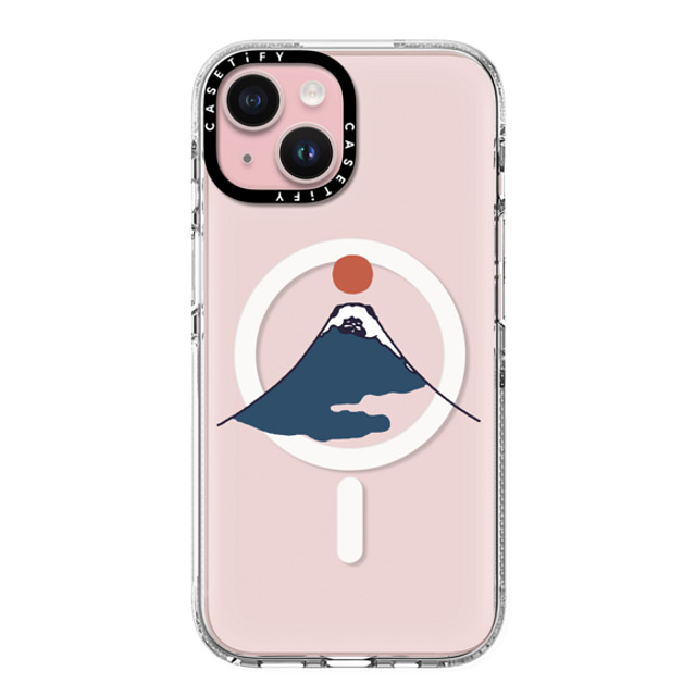 Huebucket x CASETiFY iPhone 15 Case Clear Clear Case MagSafe Compatible Abstract Mount Fuji Pug Huebucket x CASETiFY iPhone 15 Case Clear Clear Case MagSafe Compatible Abstract Mount Fuji Pug
