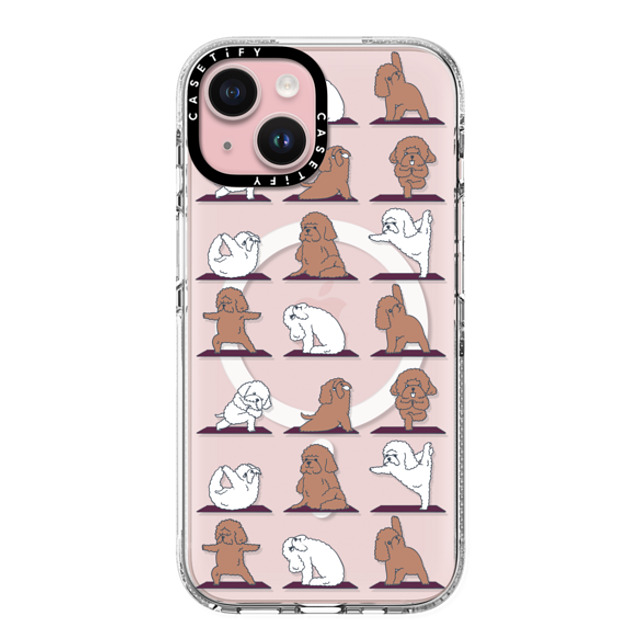 Huebucket x CASETiFY iPhone 15 Case Dog Clear Clear Case MagSafe Compatible Poodle Yoga Mother's Day Huebucket x CASETiFY iPhone 15 Case Dog Clear Clear Case MagSafe Compatible Poodle Yoga Mother's Day