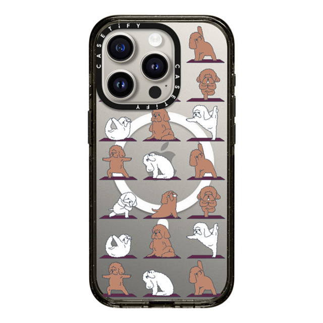 Huebucket x CASETiFY iPhone 15 Pro Case Dog Black Impact Case MagSafe Compatible Poodle Yoga Mother's Day Huebucket x CASETiFY iPhone 15 Pro Case Dog Black Impact Case MagSafe Compatible Poodle Yoga Mother's Day