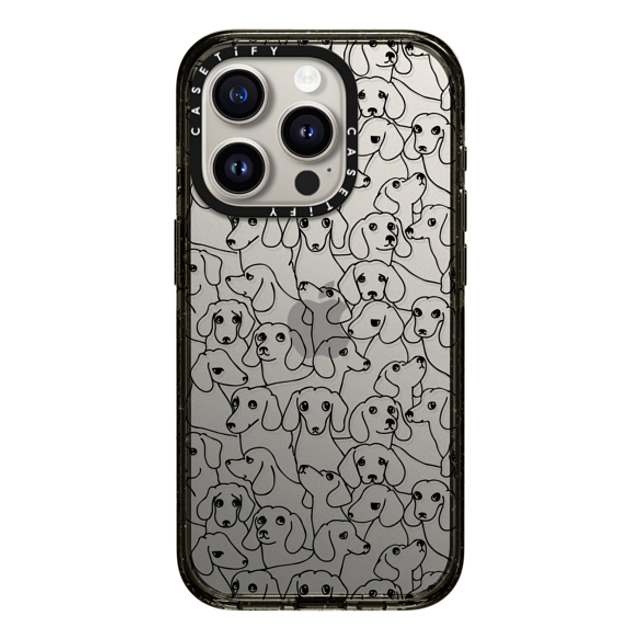 Huebucket x CASETiFY iPhone 15 Pro ケース ブラック インパクトケース Oh Dachshund