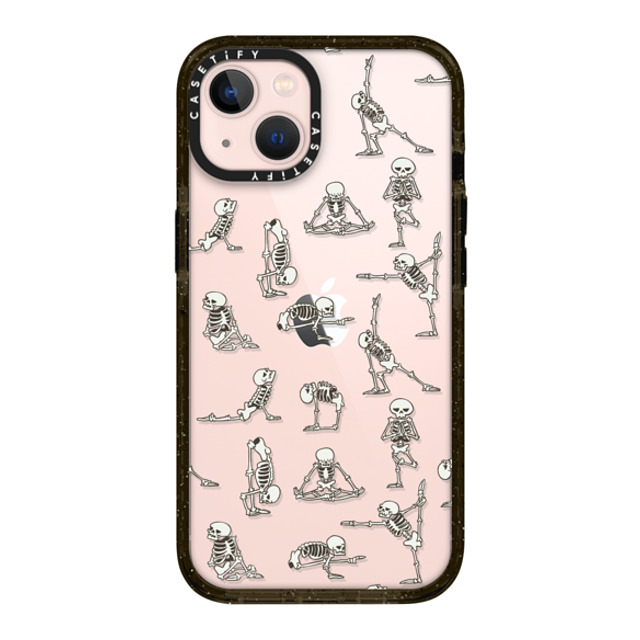 Huebucket x CASETiFY iPhone 13 ケース ブラック インパクトケース Skeleton Yoga